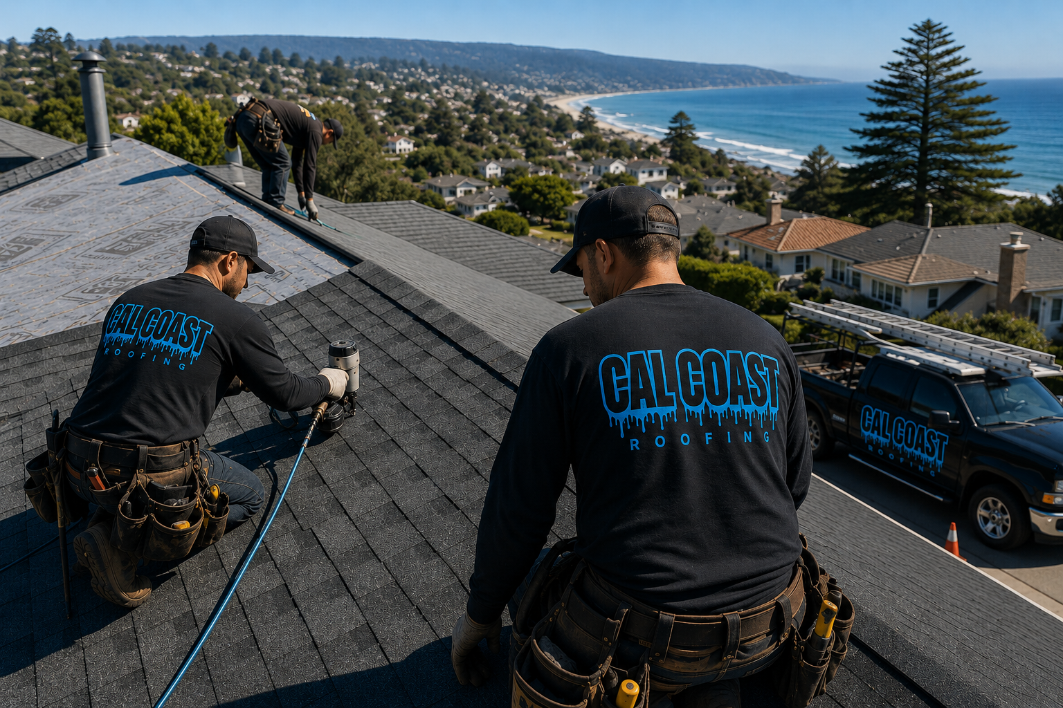 Cal Coast Roofing completing a residential roof installation in Santa Cruz County